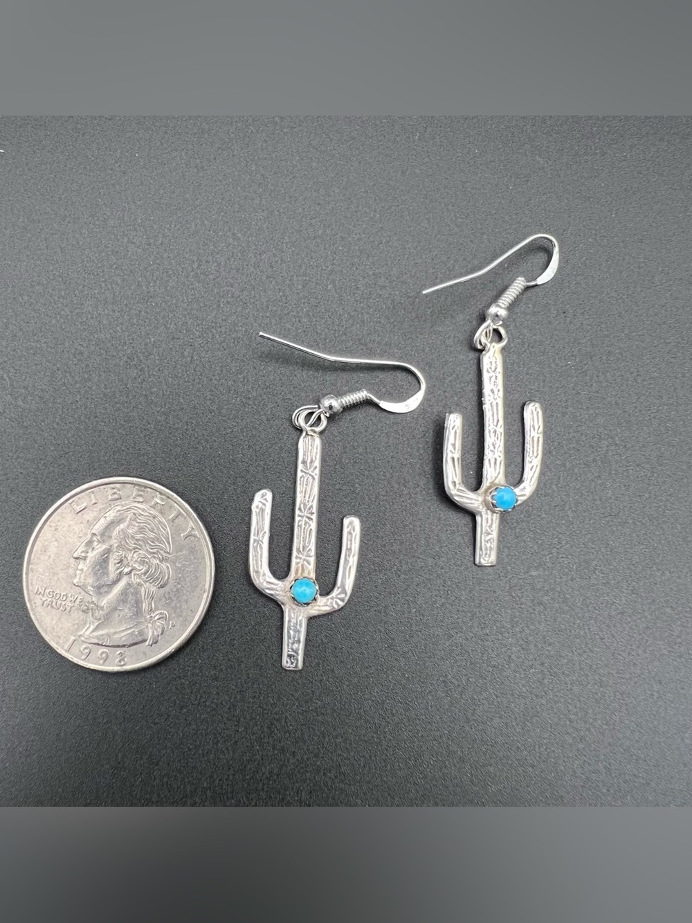 Native American Cactus Earrings - Picture 3 of 6